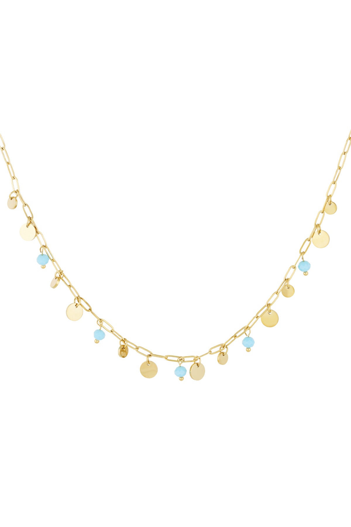 ketting mix van Goud kleur en rood