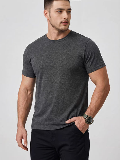 Mens Round Neck Short Sleeve T-Shirt