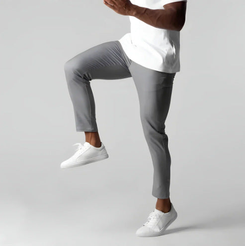 Heren Slim Grijs Business Rechte Pantalon
