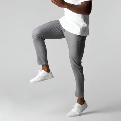 Heren Slim Grijs Business Rechte Pantalon