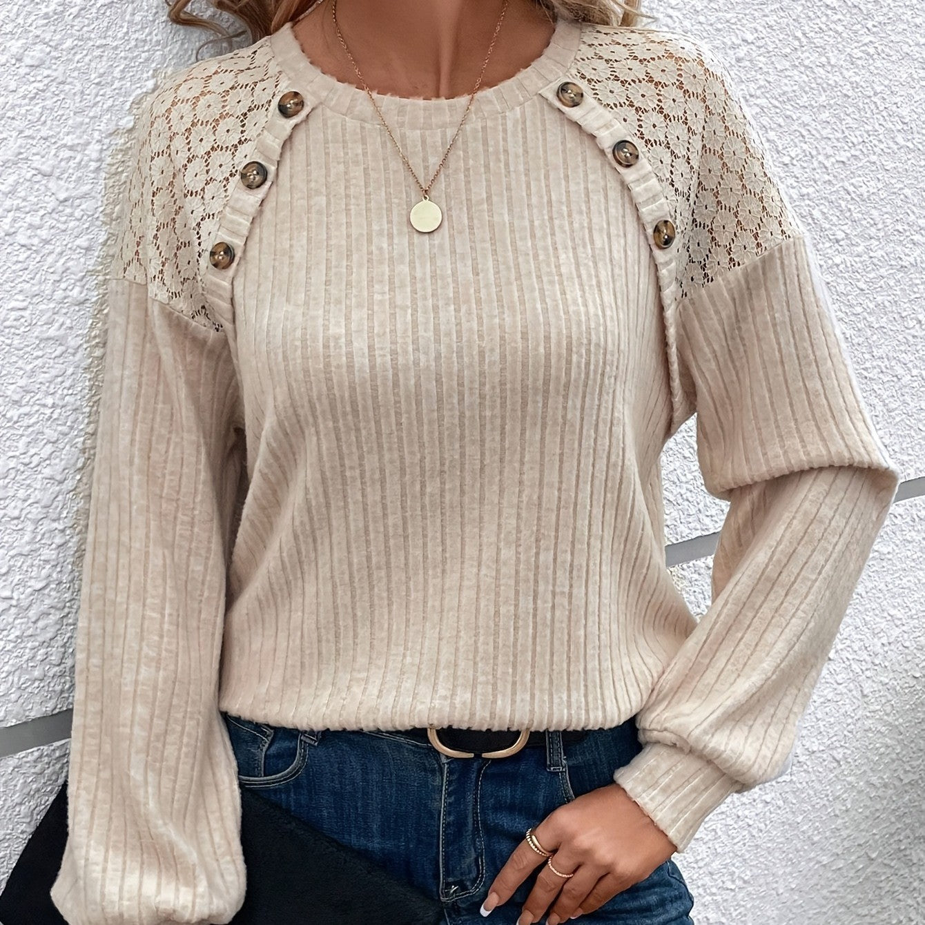 Amerikaanse kant patchwork raglanmouwen top