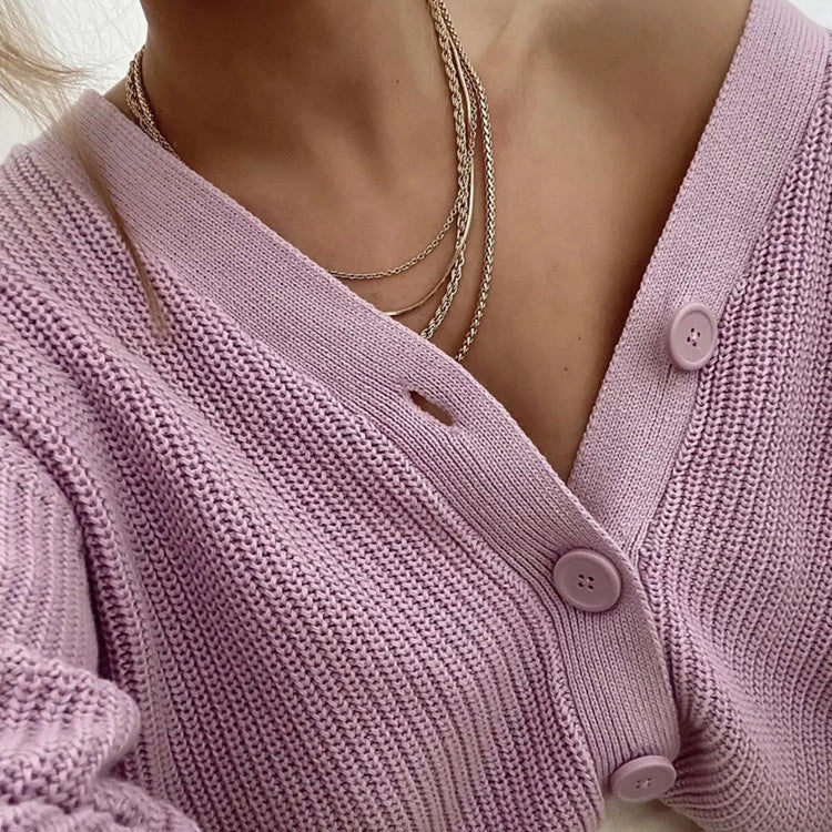 Gebreide cardigan met knopen