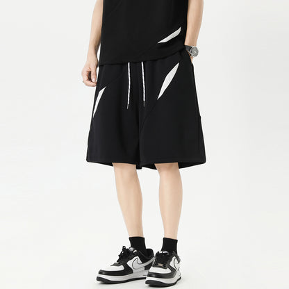 Men's Summer Youth Casual Pants Loose Outerwear Five-Quarter Trousers