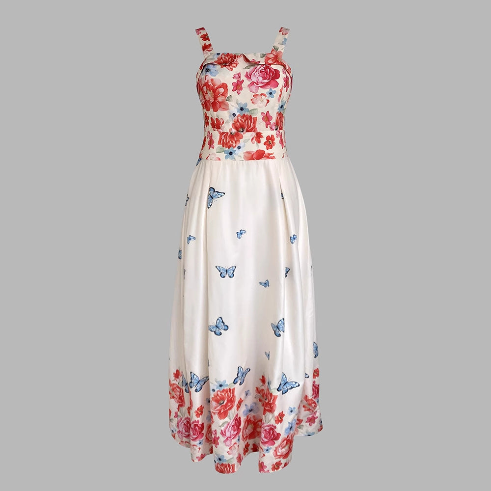 Summer Strapless Printed Vacation Dress