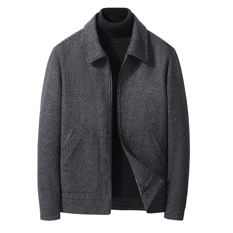 Casual Woolen Business Overcoat, Thickened and Warm Clothing