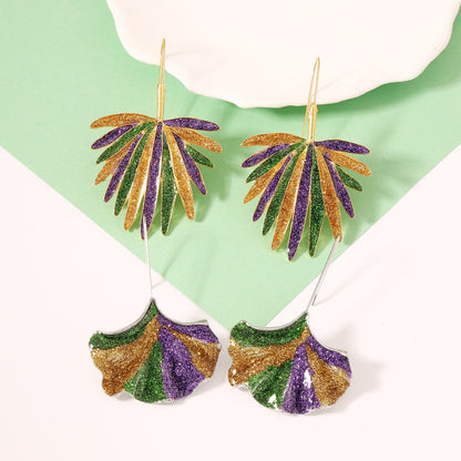 Leaf temperament, design sense, trendy and versatile earring accessories for women