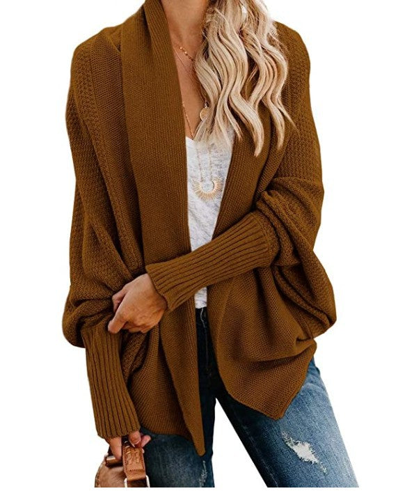 2025 Europe and America cross border AliExpress Amazon women's knitwear cardigan sweater oversized sweater coat women's fashion
