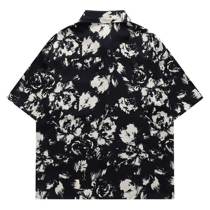 Shirt Unisex Short Sleeve Hawaiian Trendy Loose Casual Half-Sleeve