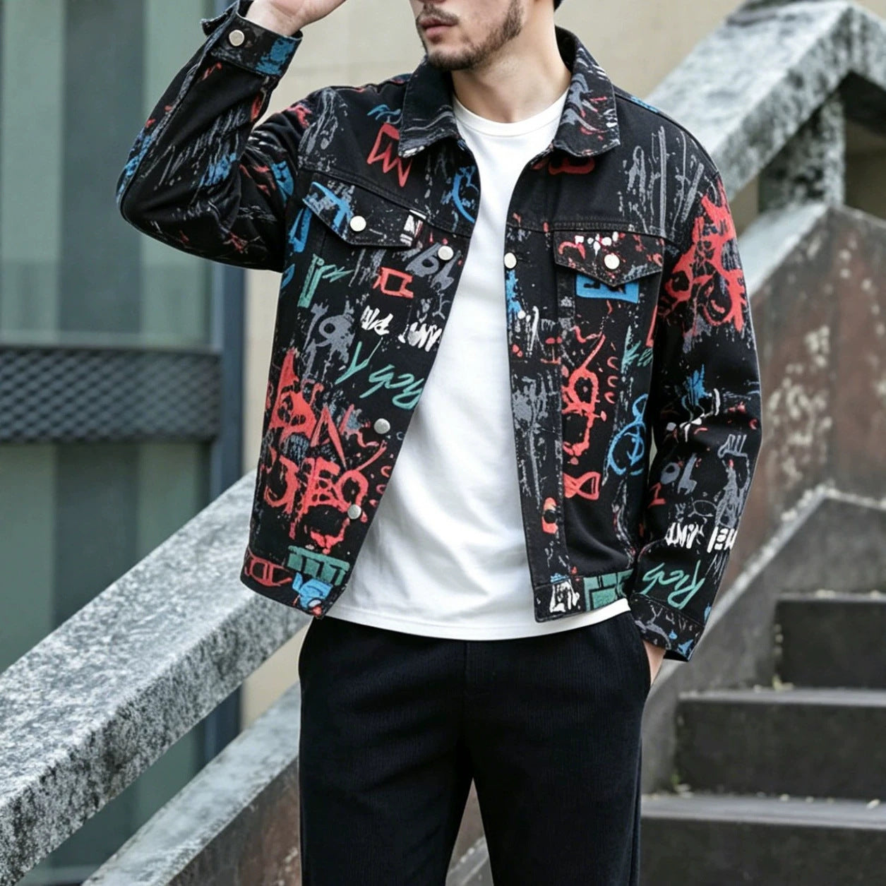Denim Jacket Men's Street Fashion Brand Lel Work Jacket