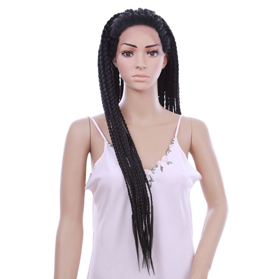 Synthetische gevlochten lace wig
