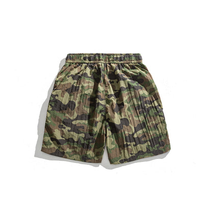 Quick-Dry Cargo Shorts for Men, Loose Casual Mid-Length Pants