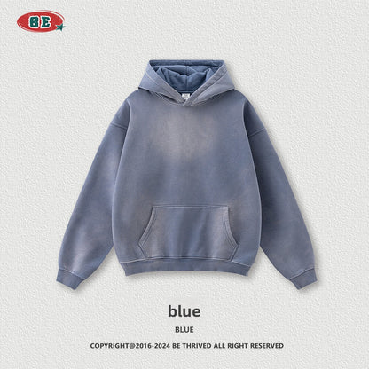 Mens Retro Fleece-Lined Hoodie and Sweatpants Set