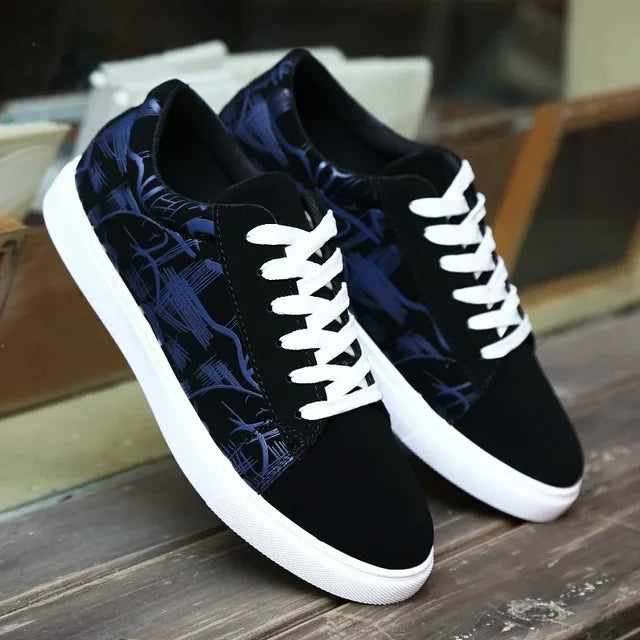 Herenschoenen van gevulkaniseerd canvas