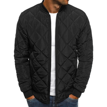 Cotton Coat Autumn And Winter Men's Color Loose Jacket Lingge Cotton Suit