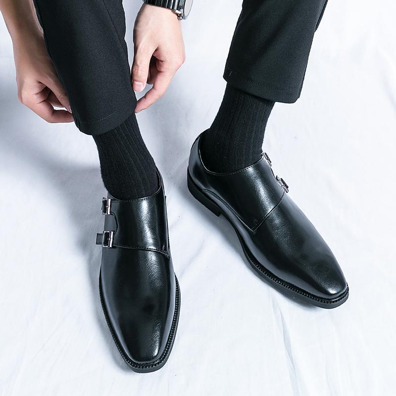 Classic Buckle Leather Formal Shoes for Men