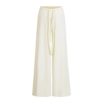 Low-Waist Drawstring Wide-Leg Casual Pants