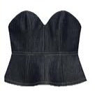 Sierlijke denim 3-delige mantelpak of los