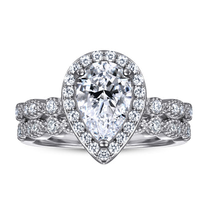 Stapelbare ring van sterling zilver met zirkonia