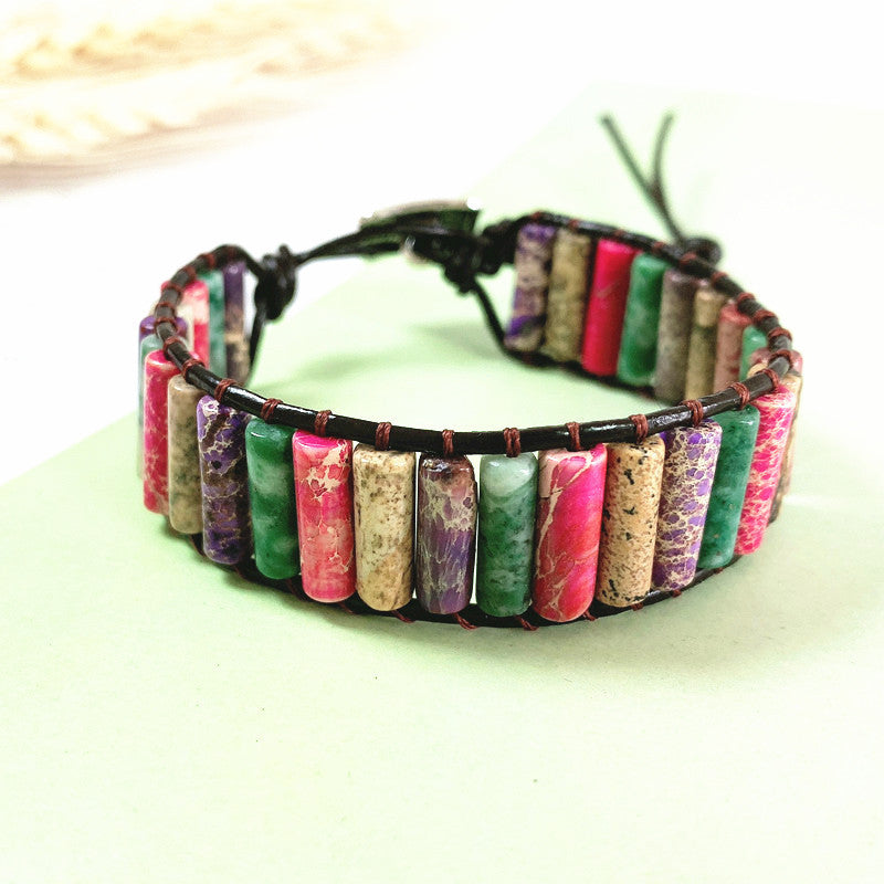 Bohemian stijl enkelvoudig geweven armband