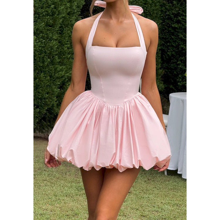 Halter Neck Tie Dress