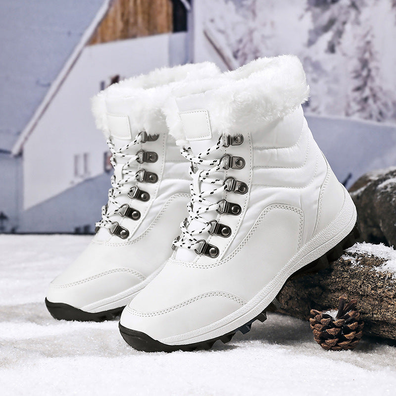 Unisex Warm Fur Lined Flat Snow Boots