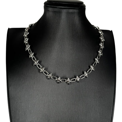 Titanium Steel Spike Necklace and Bracelet Set