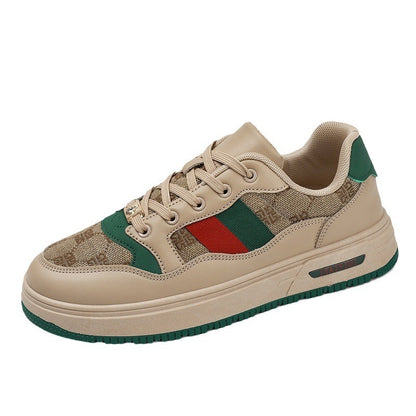 Retro ultralichte schoenen van vezelleer met rubberen buitenzool unisex
