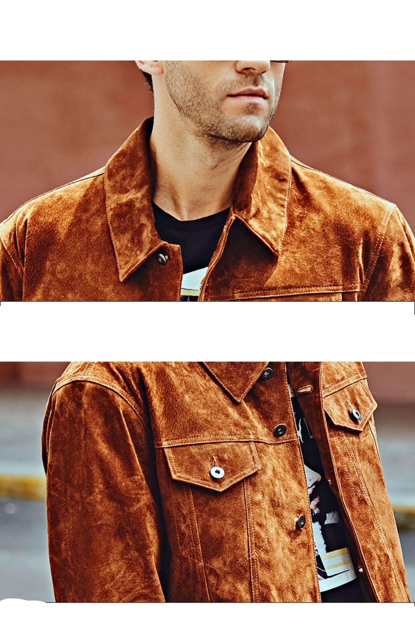 Amerikaans Leren Bikerjack Voor Heren