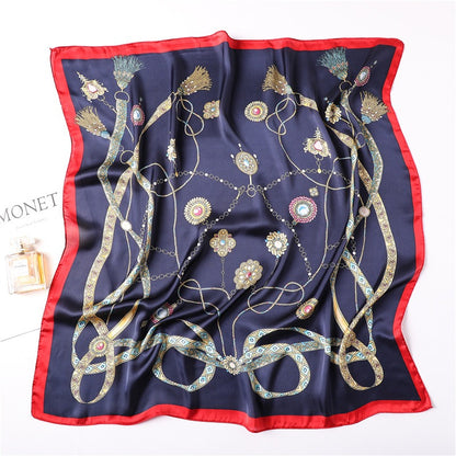 Celebrity internet celebrity same style scarf women's square 70x70cm scarf neck decoration versatile autumn and winter scarf cha