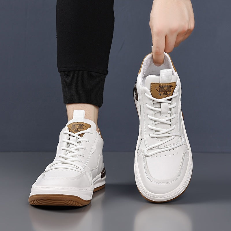 Casual leren sneakers hoge of lage model voor heren
