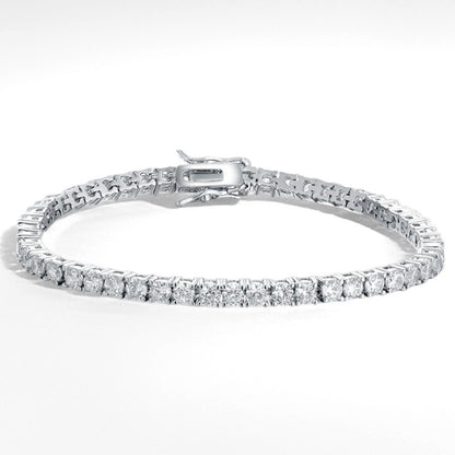Classic 18K Gold Electroplated Tennis Bracelet with Zircon/Moissanite Stones