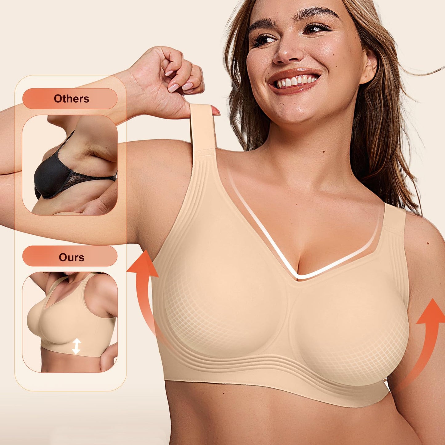Seamless Support Push-Up Bra