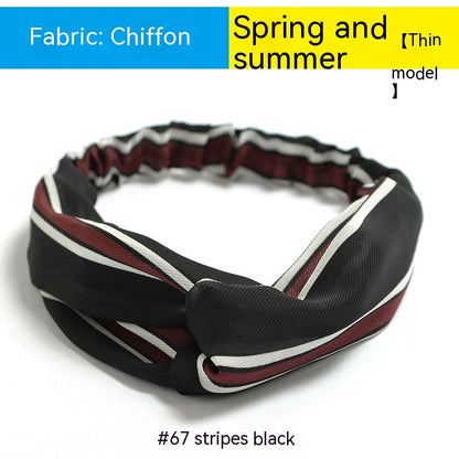 Elastische gekruiste chiffon hoofdband in Boheemse stijl