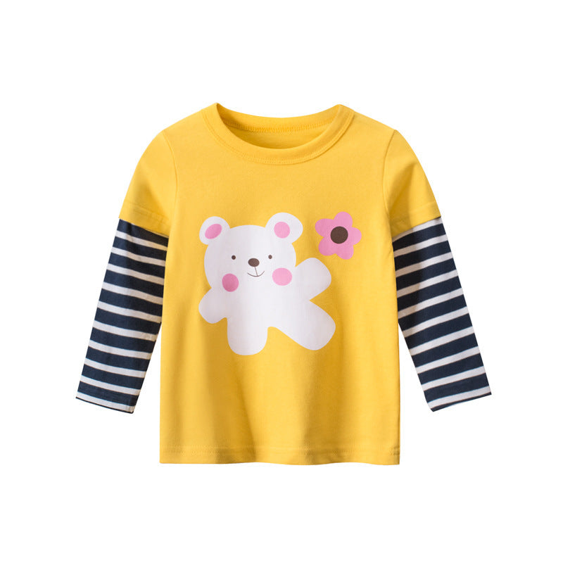 2-IN-1 Look  Lange Mouwen T-shirt Voor Meisjes