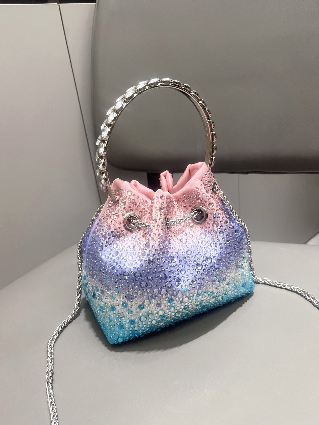 Diamond Crystal Bucket Bag