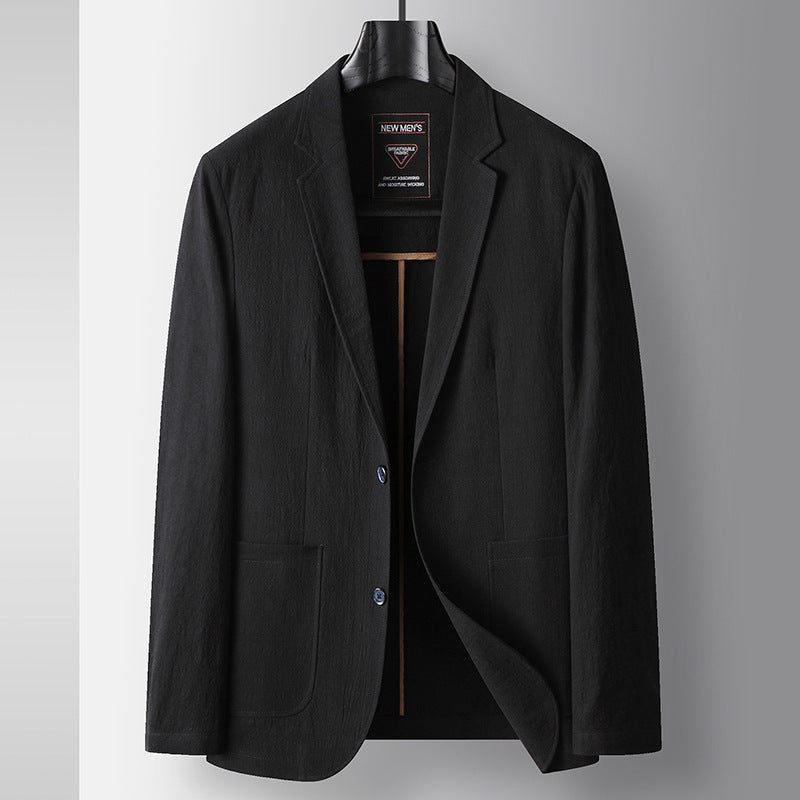 Men's single-breasted cotton casual jacket