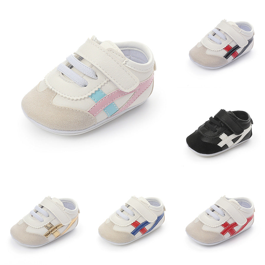 Rubberen antislipzool unisex babyschoenen met klitteband sluiting