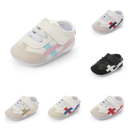 Rubberen antislipzool unisex babyschoenen met klitteband sluiting