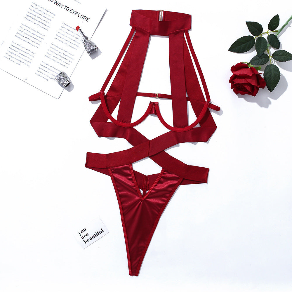 Adjustable Rope Hollow Neck Jumpsuit