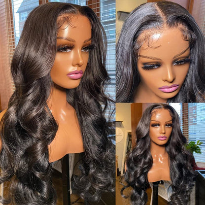 Long Curly Wavy Synthetic Full Head Cover Lace Front Wig