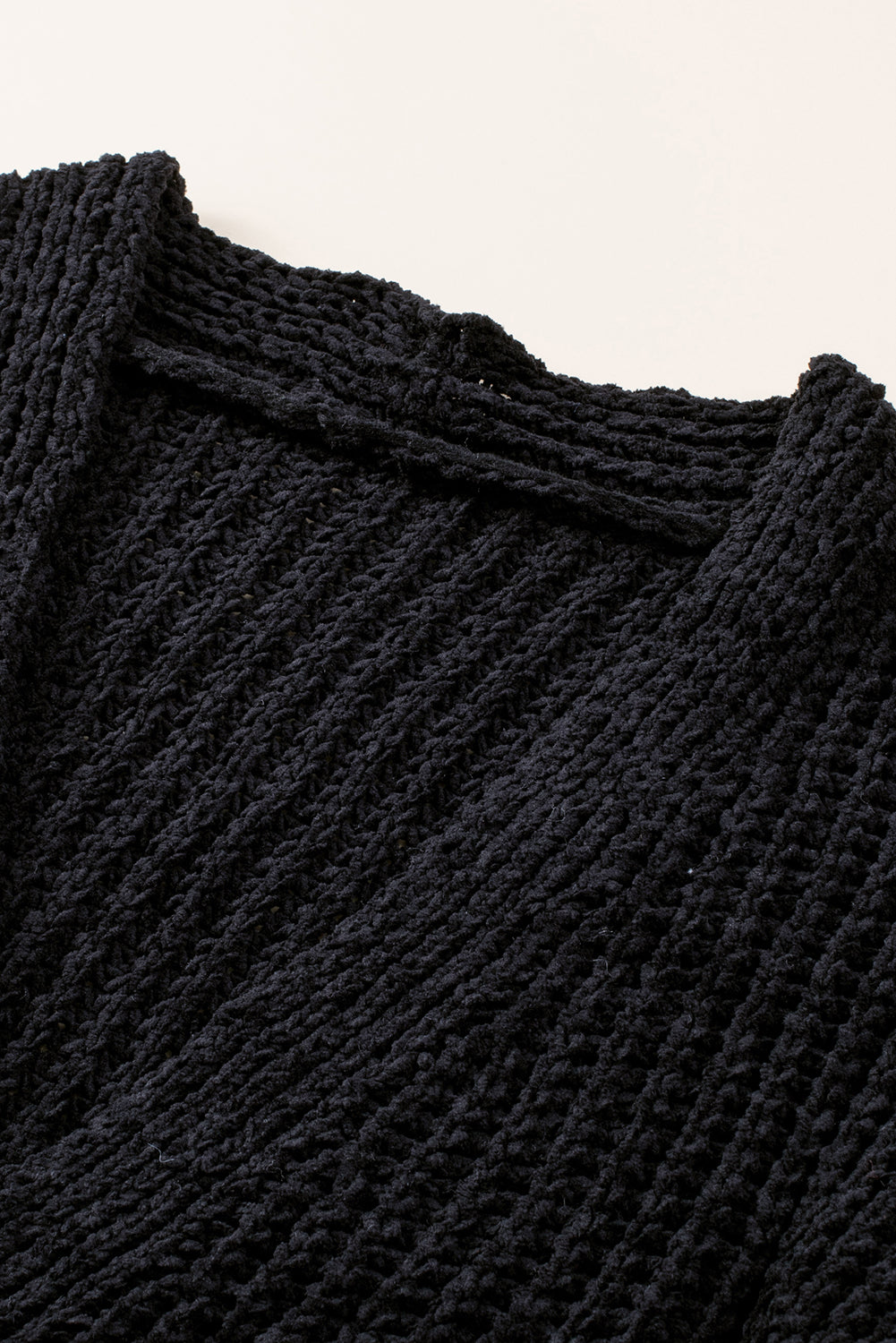 Gray Buttoned Front Drop Shoulder Knitted Cardigan