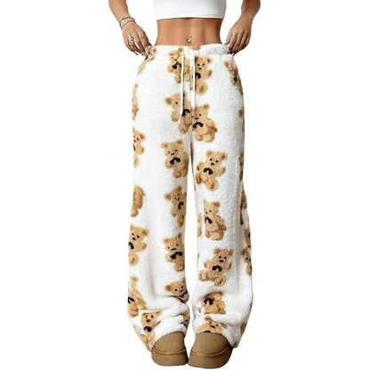 Women Wide-Leg Printed Casual Pants