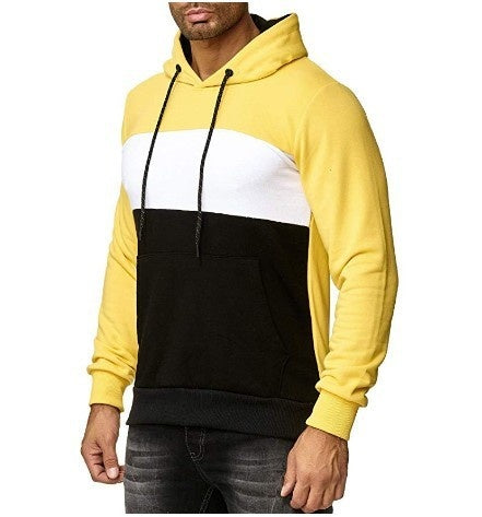 Colorblock casual hoodie voor heren