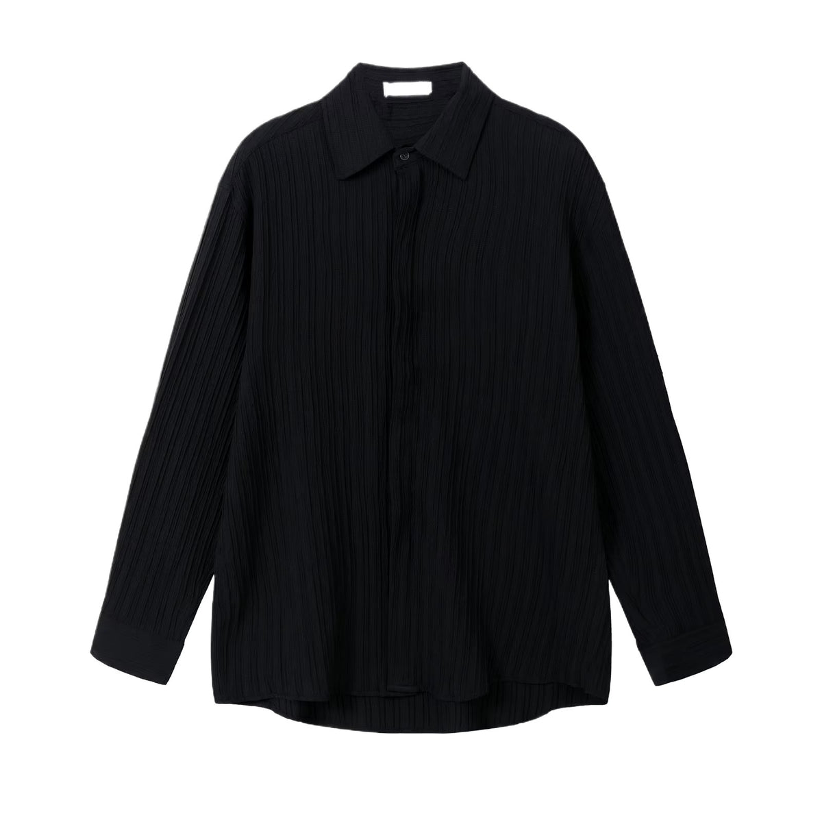 Textured Top Korean Style Loose Casual Long-Sleeved Shirt Men's Fashionable Handsome Striped Non-Ironing Shirt Autumn