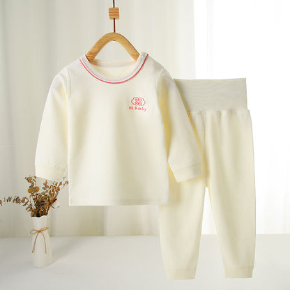 Childrens Cotton Pajama Set Long Sleeve Two-Piece