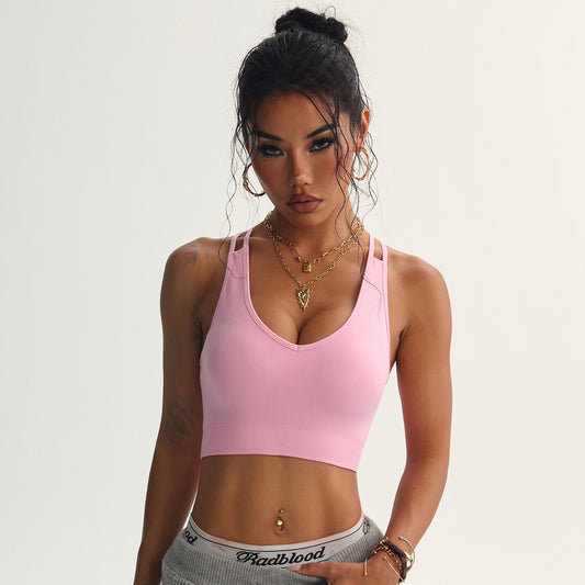 Peach Heart Cross Beauty Rug Yoga BH Sport