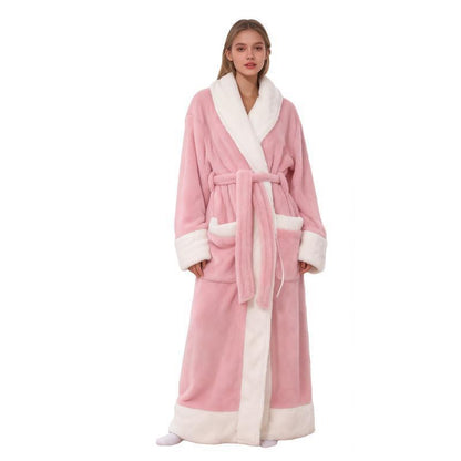 Flannel bathrobe