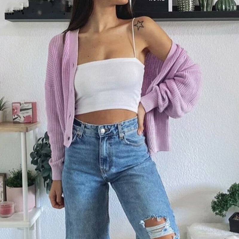 Gebreide cardigan met knopen