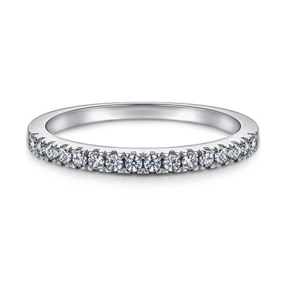 Stapelbare ring van sterling zilver met zirkonia