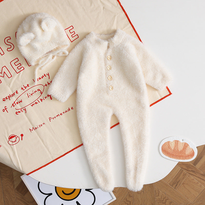 Children's cashmere one-piece suit